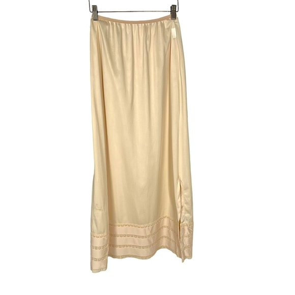 Vintage 50s Nude Full Length Skirt Medium - Picture 2 of 7